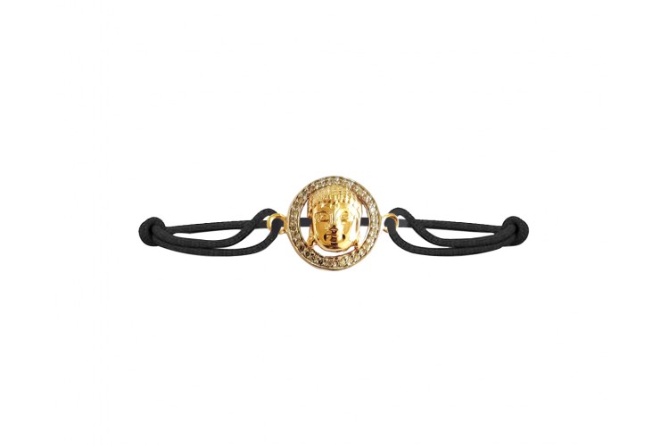 Buddha Charm Bracelet with Diamonds in gold